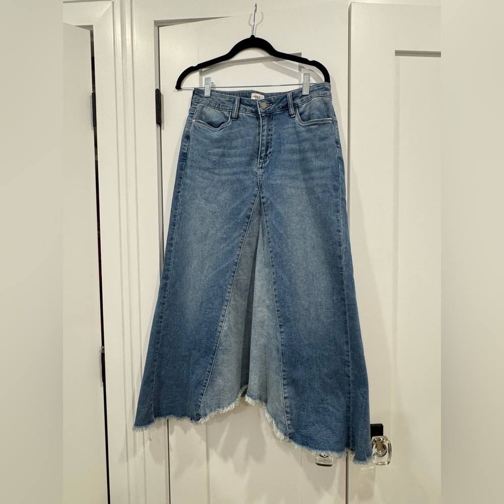 Denim wash lab Maxi Skirt